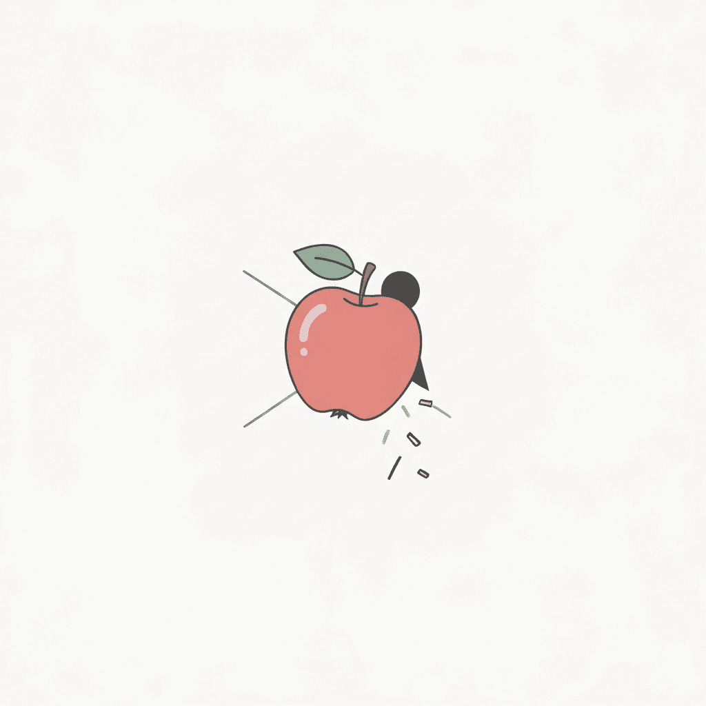 Apple logo and OpenAI logo facing each other.